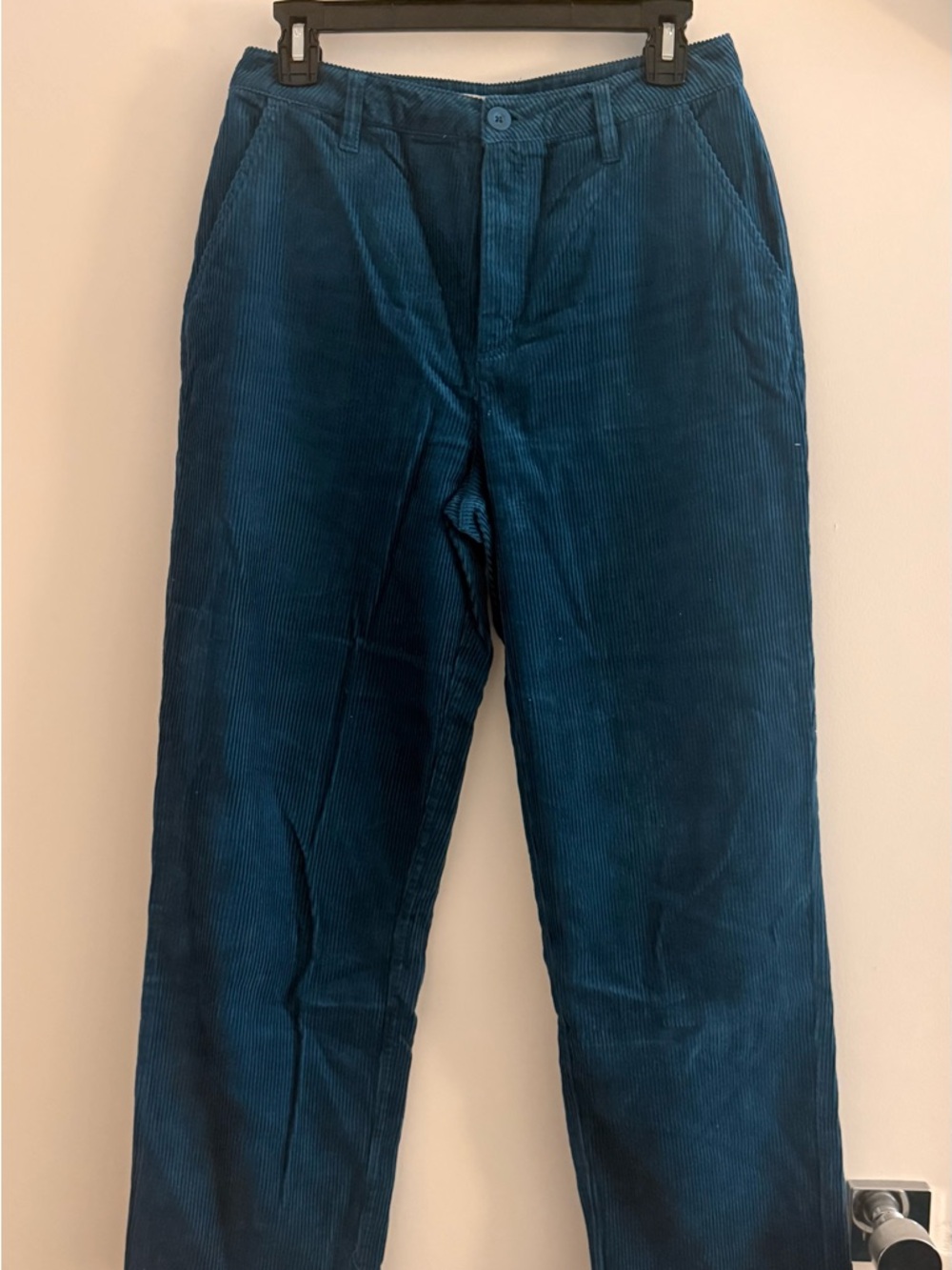 Brixton 100% Cotton Victory Corduroy Ankle Pants in Marine Blue